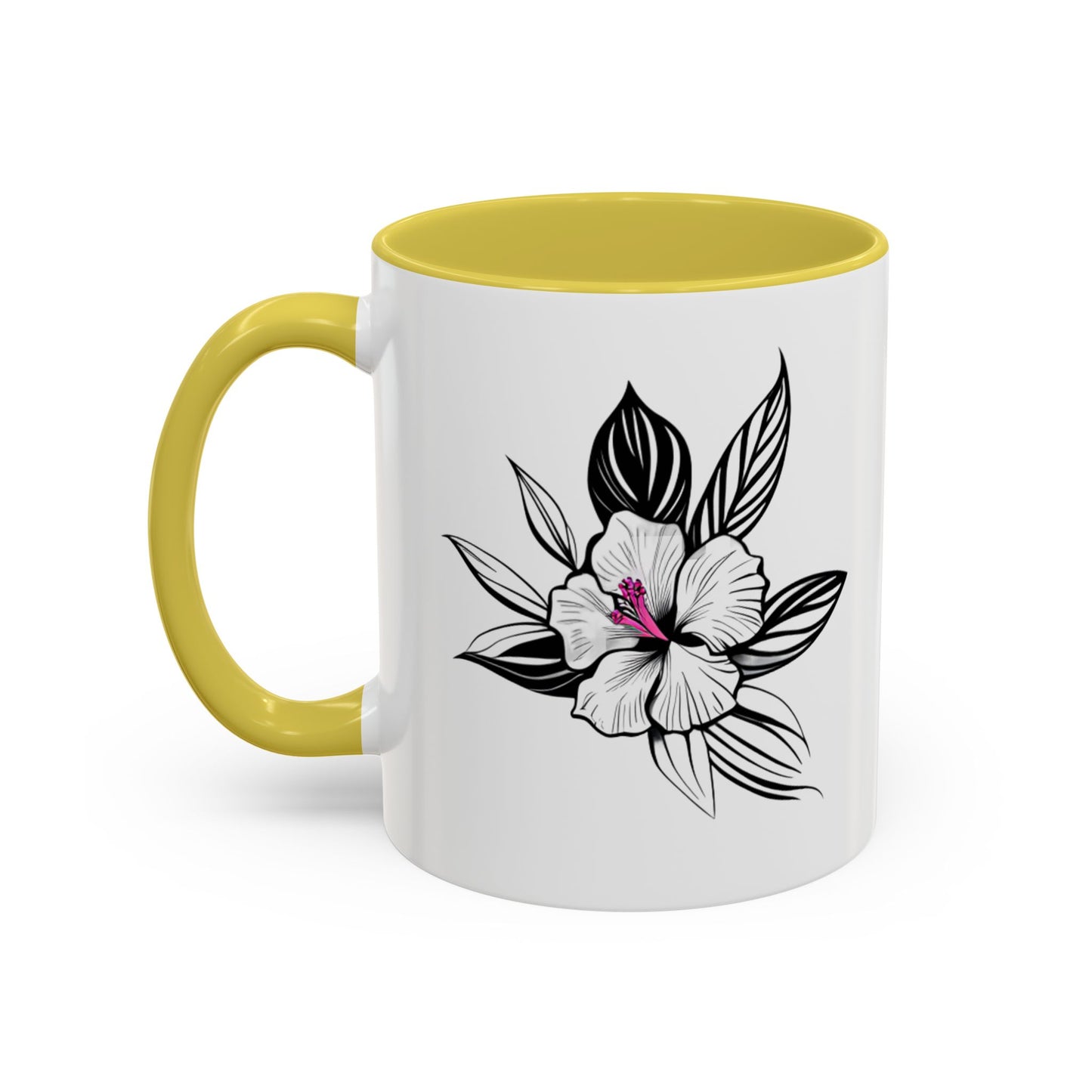 "Elegant Mug: White Orchid - Floral Delicacy for Your Moments", 11oz