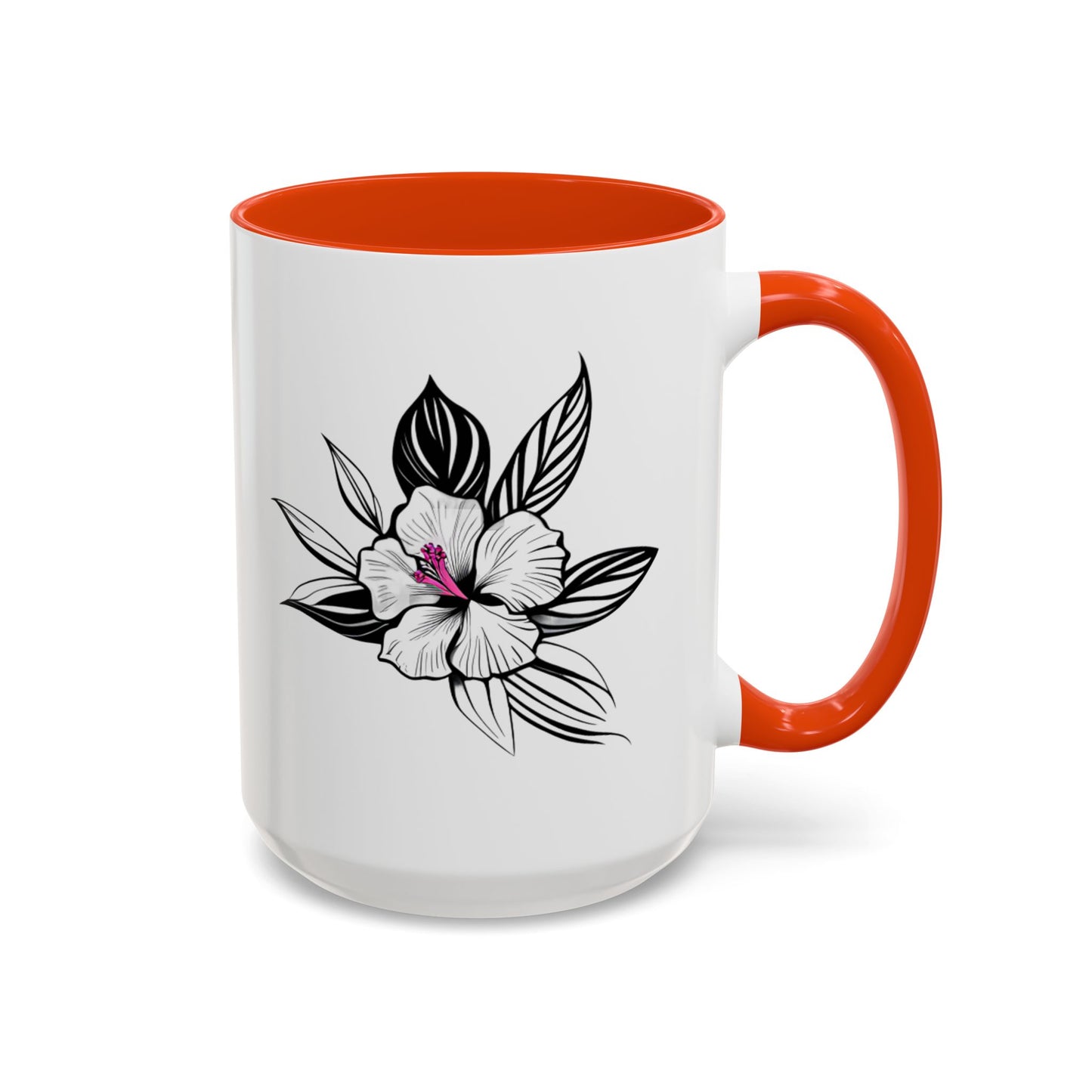 "Elegant Mug: White Orchid - Floral Delicacy for Your Moments", 11oz