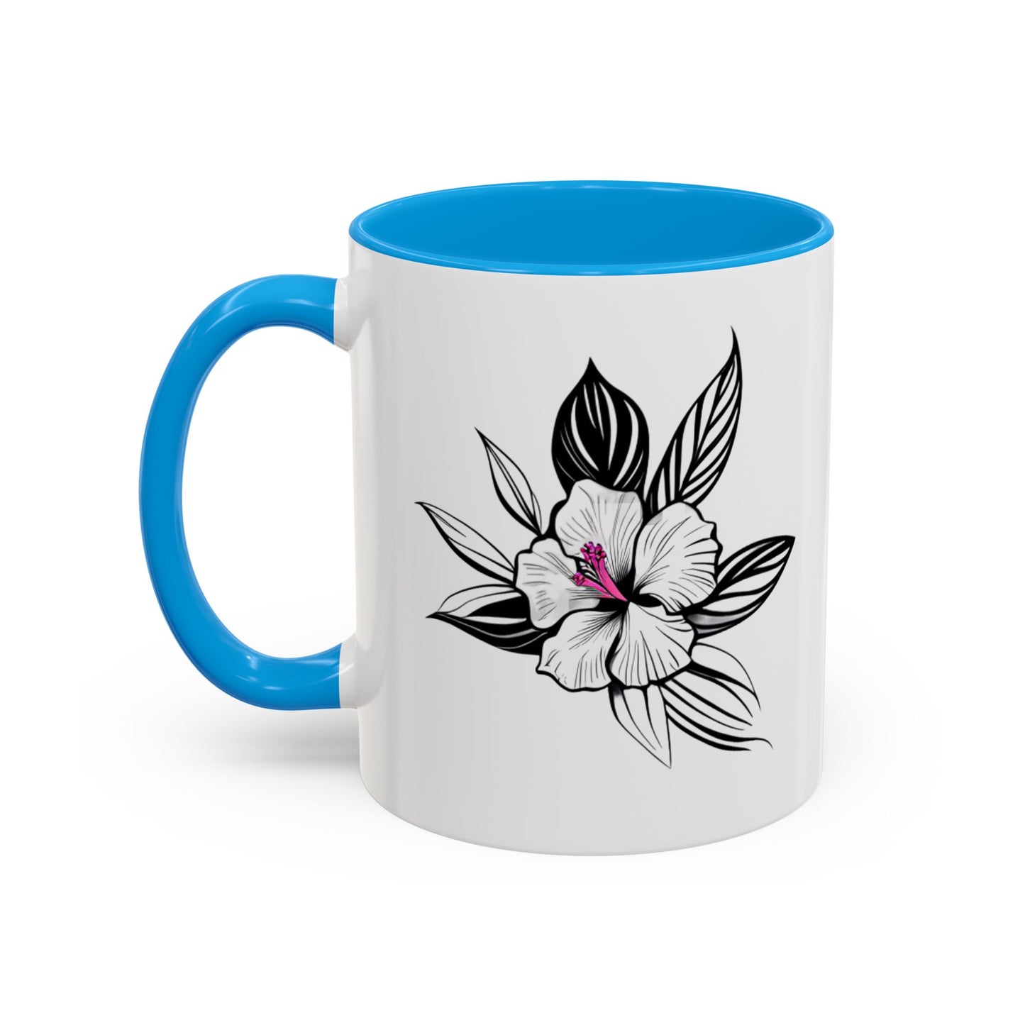 "Elegant Mug: White Orchid - Floral Delicacy for Your Moments", 11oz