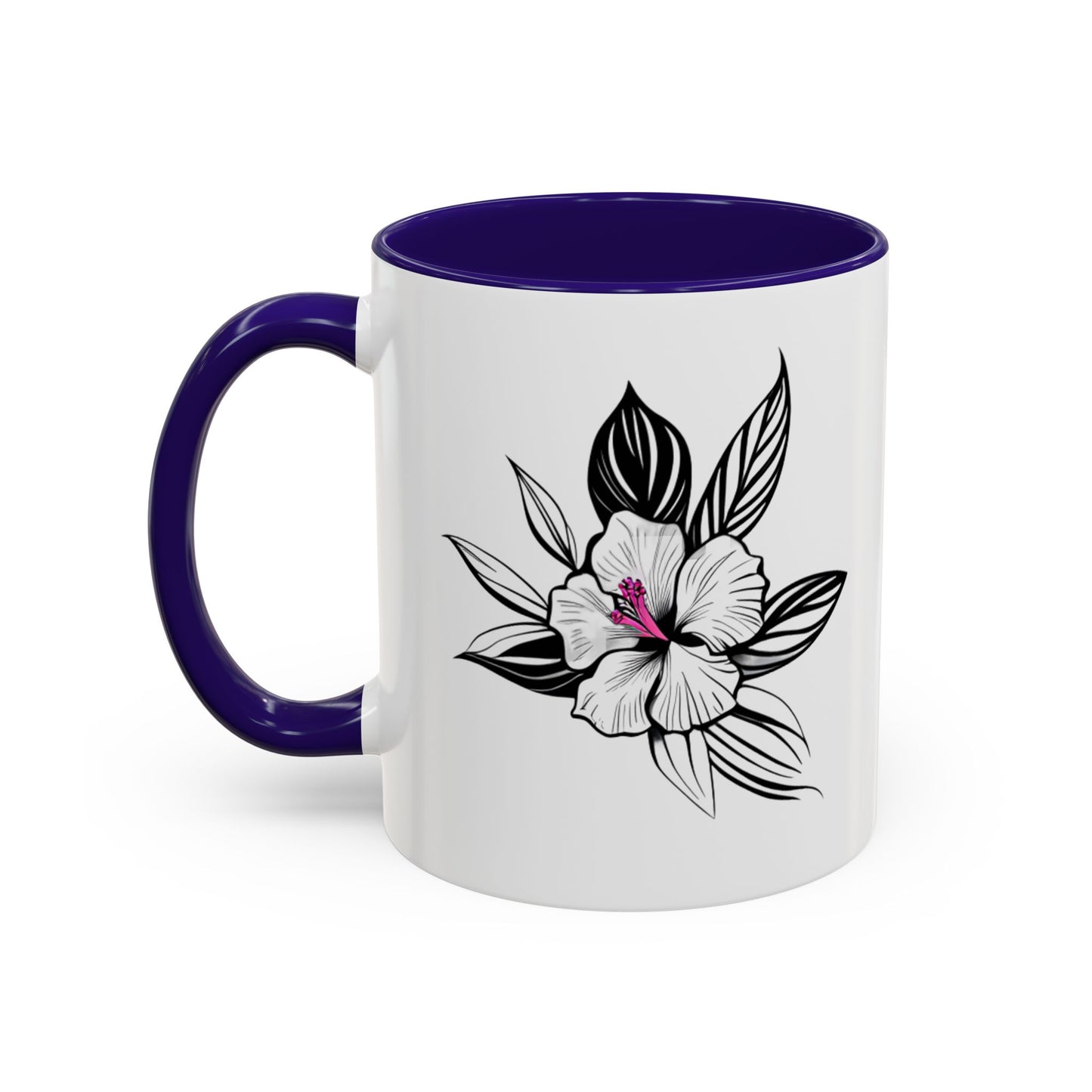 "Elegant Mug: White Orchid - Floral Delicacy for Your Moments", 11oz