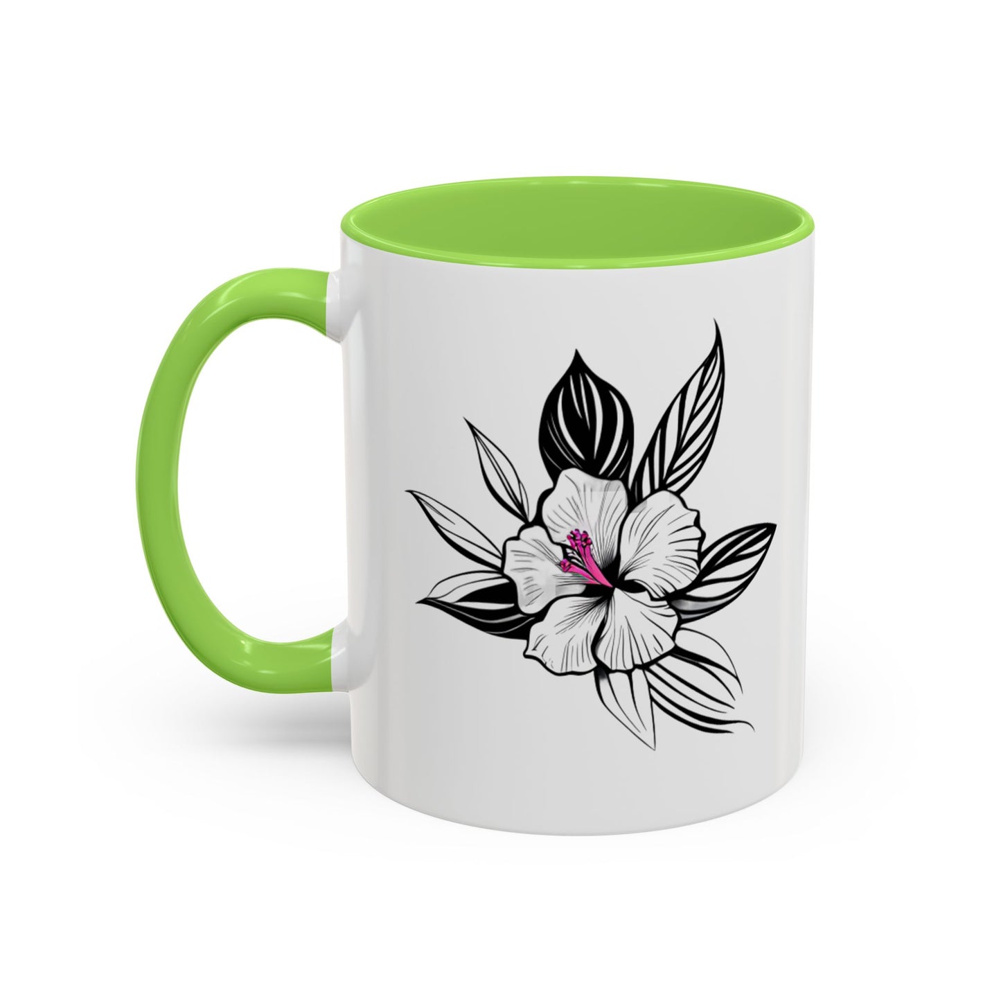 "Elegant Mug: White Orchid - Floral Delicacy for Your Moments", 11oz