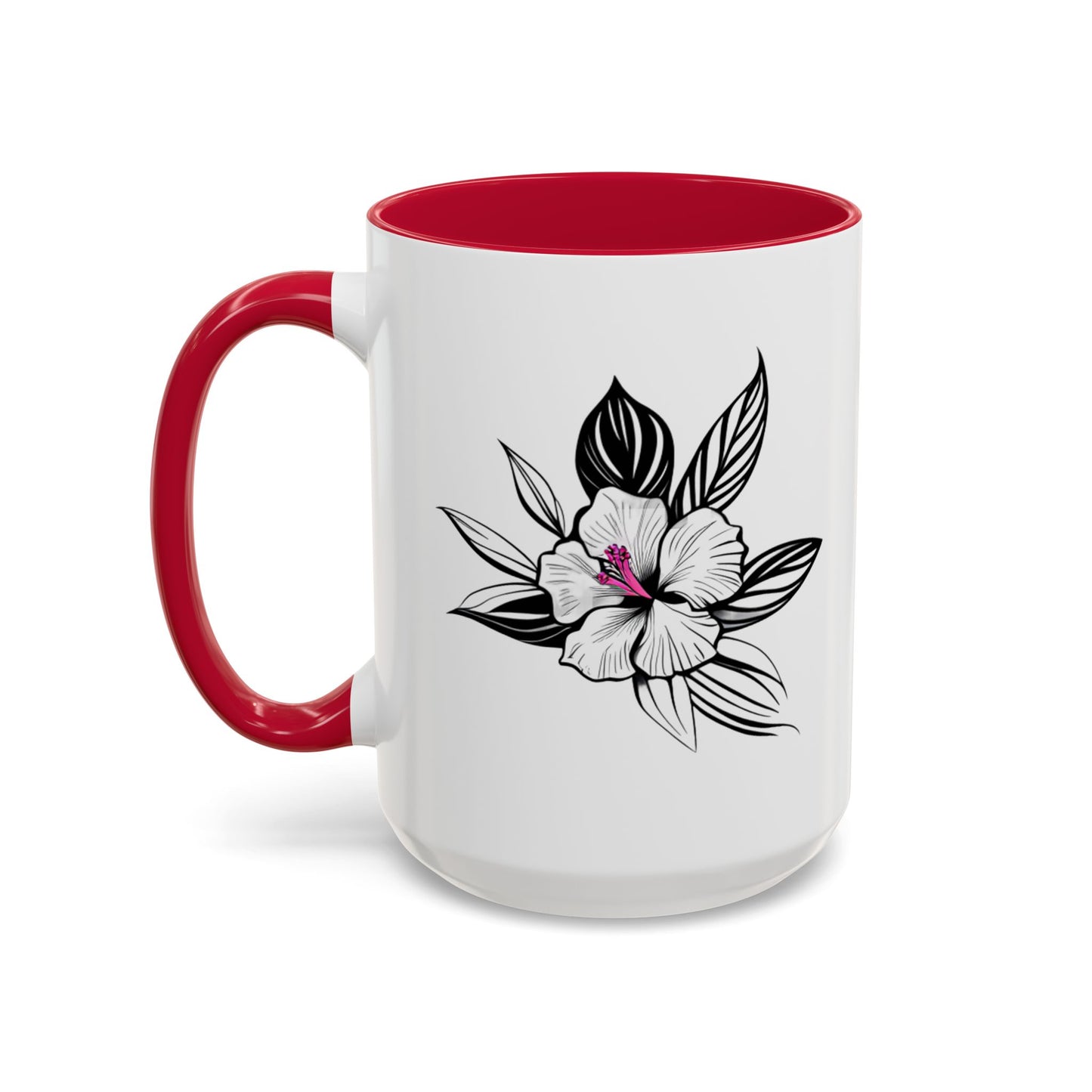 "Elegant Mug: White Orchid - Floral Delicacy for Your Moments", 11oz