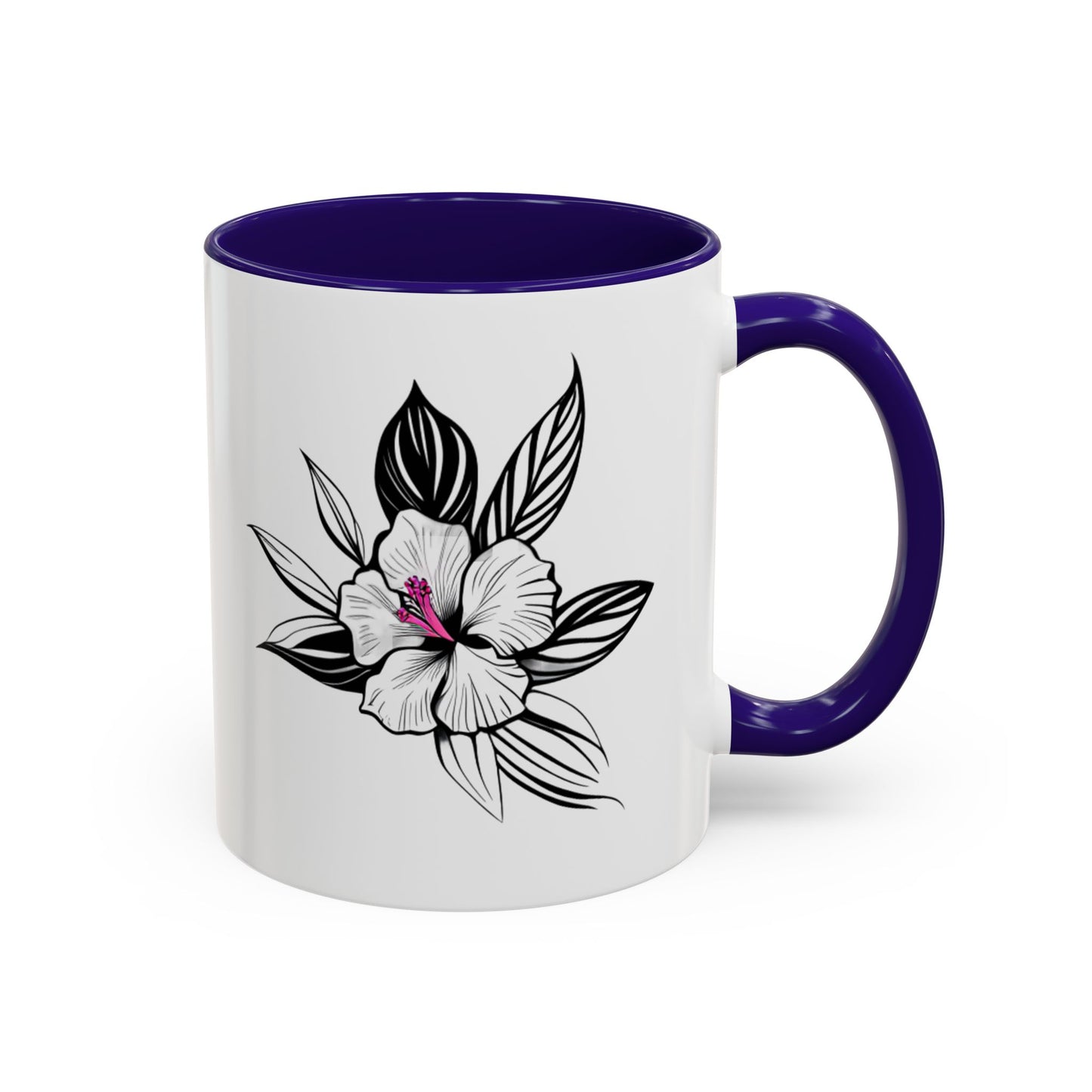 "Elegant Mug: White Orchid - Floral Delicacy for Your Moments", 11oz