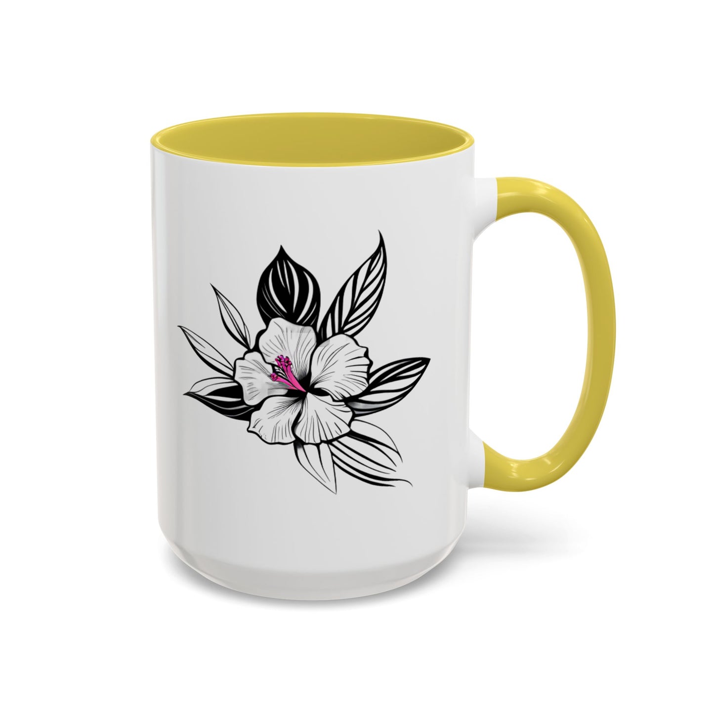 "Elegant Mug: White Orchid - Floral Delicacy for Your Moments", 11oz