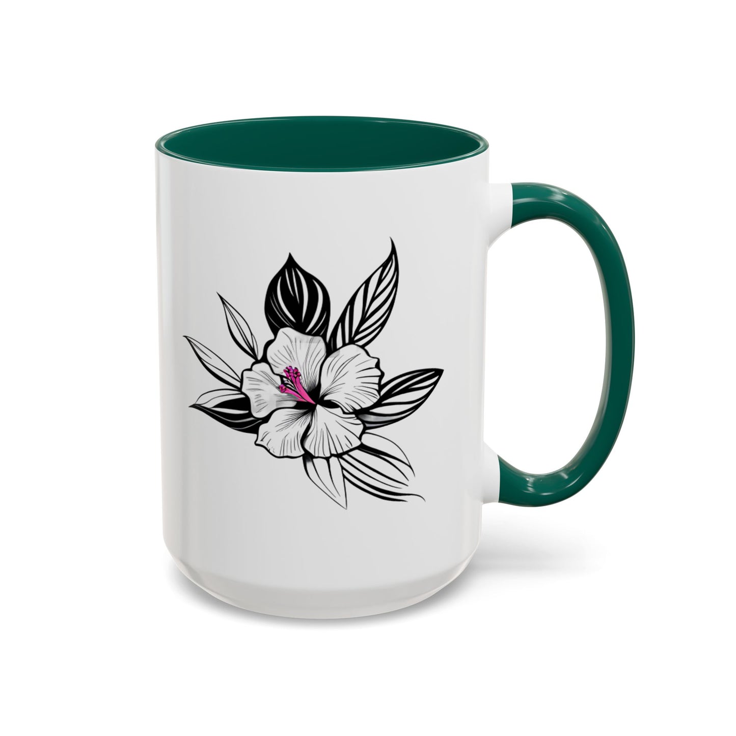 "Elegant Mug: White Orchid - Floral Delicacy for Your Moments", 11oz