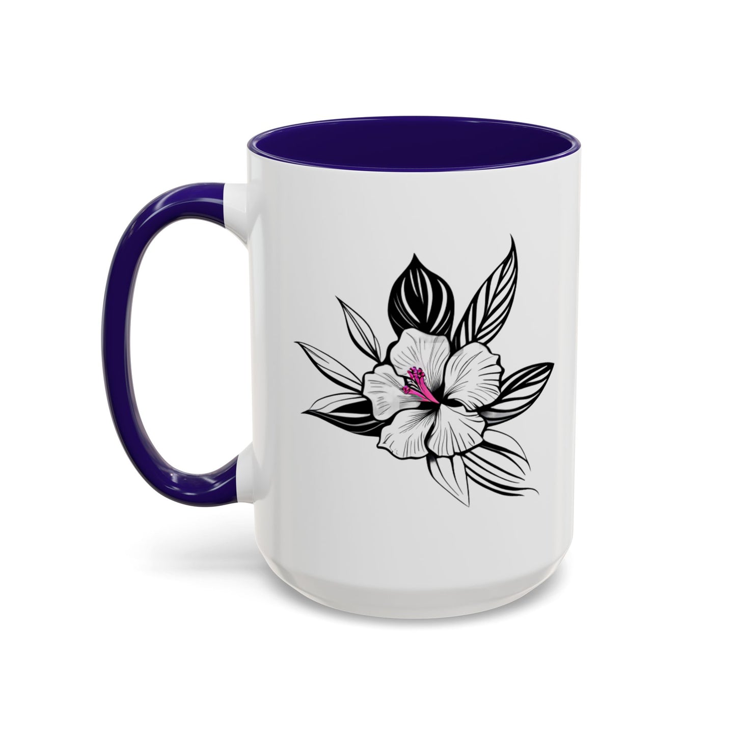 "Elegant Mug: White Orchid - Floral Delicacy for Your Moments", 11oz