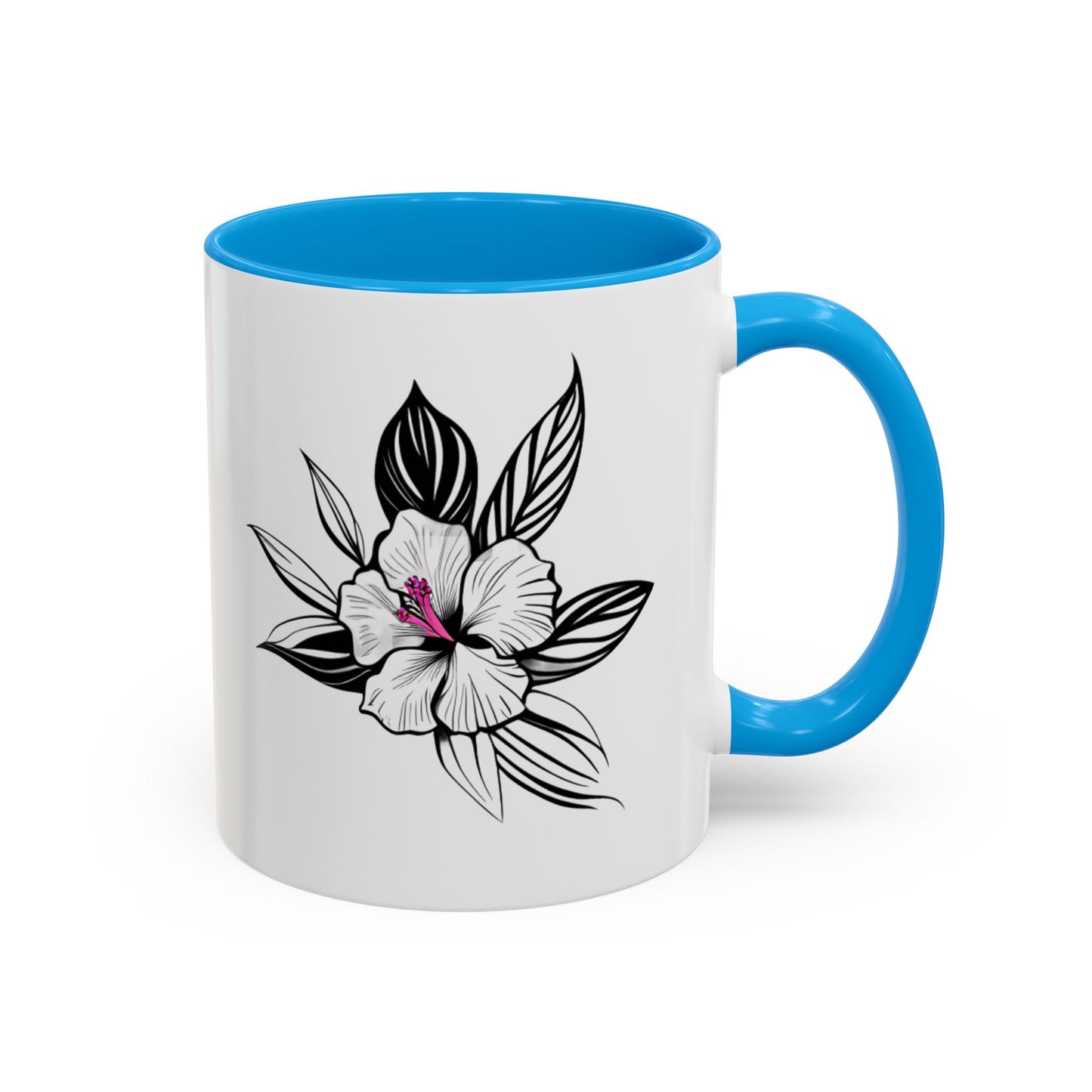 "Elegant Mug: White Orchid - Floral Delicacy for Your Moments", 11oz