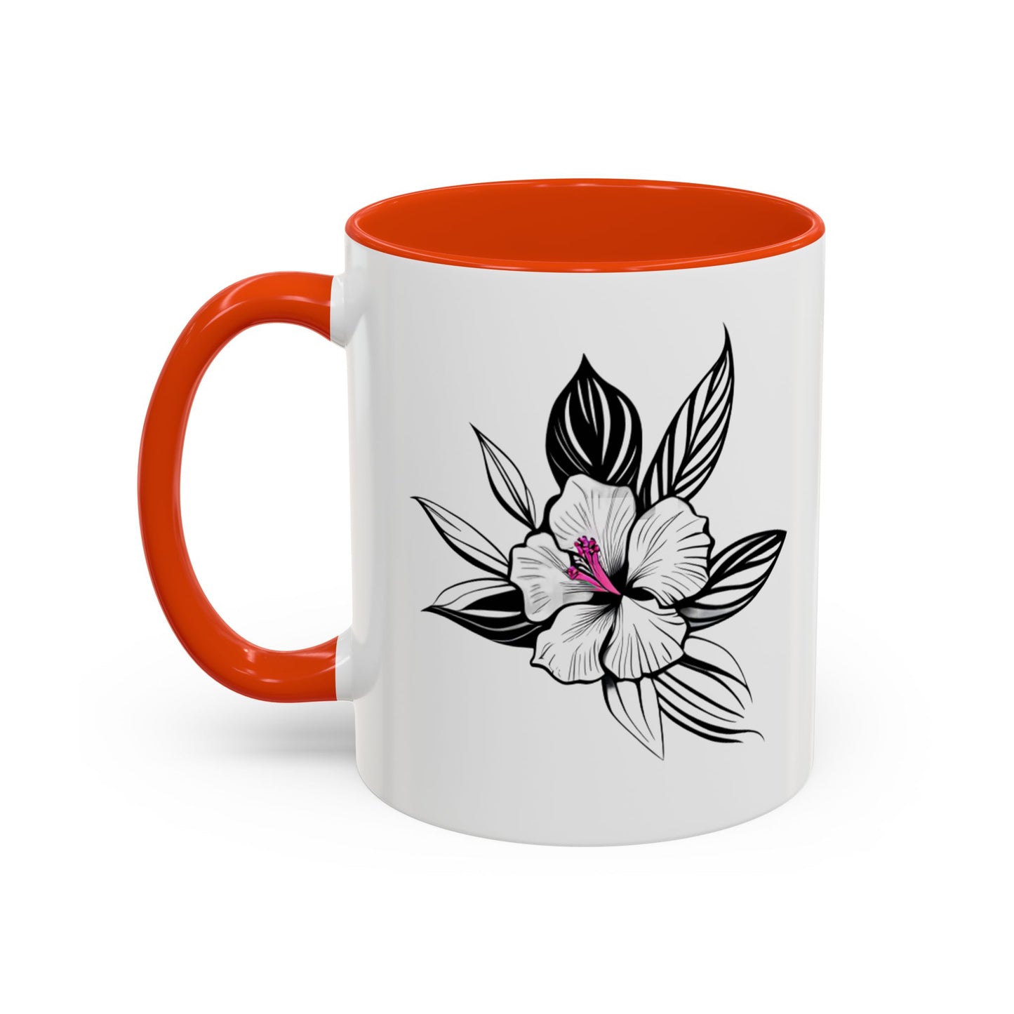 "Elegant Mug: White Orchid - Floral Delicacy for Your Moments", 11oz