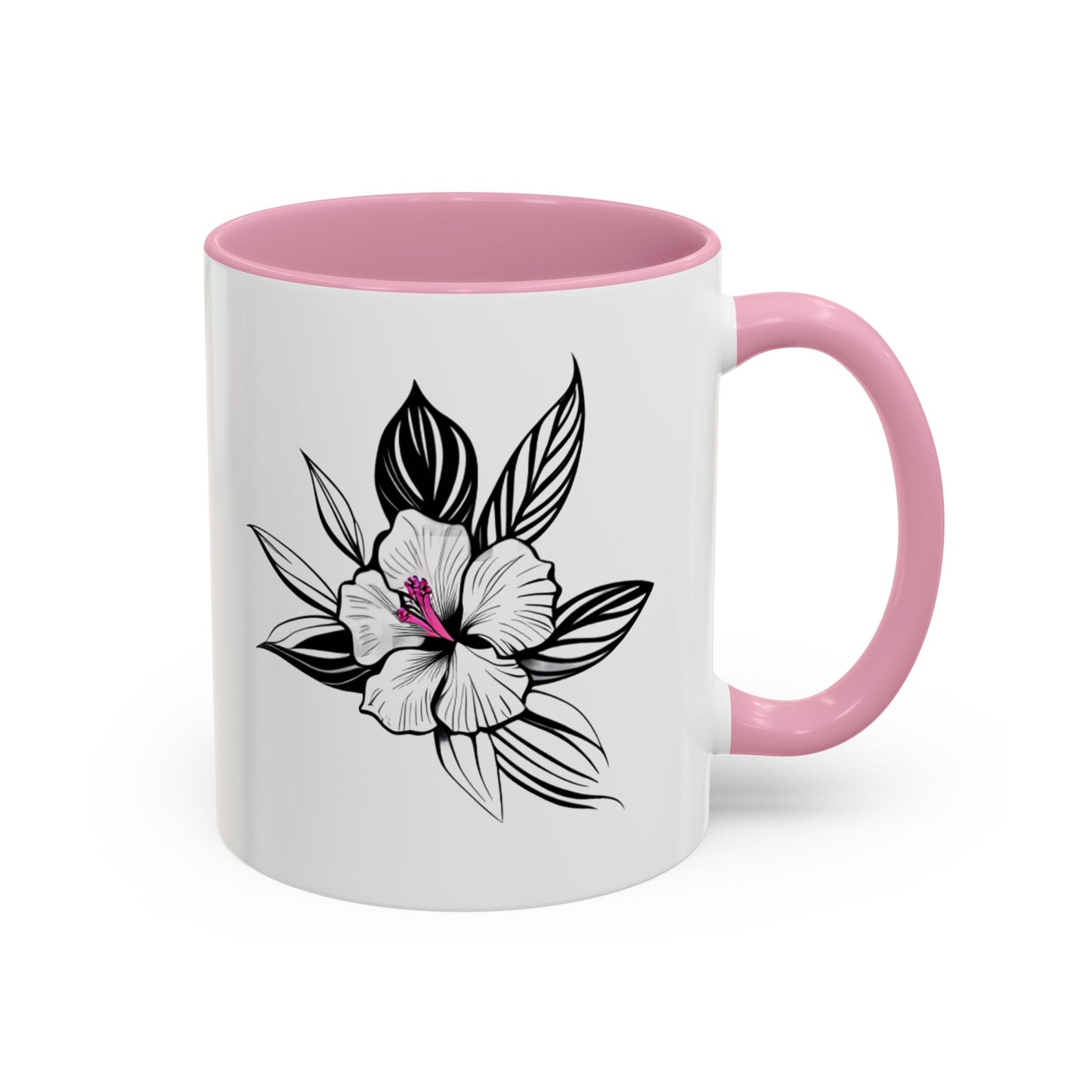 "Elegant Mug: White Orchid - Floral Delicacy for Your Moments", 11oz