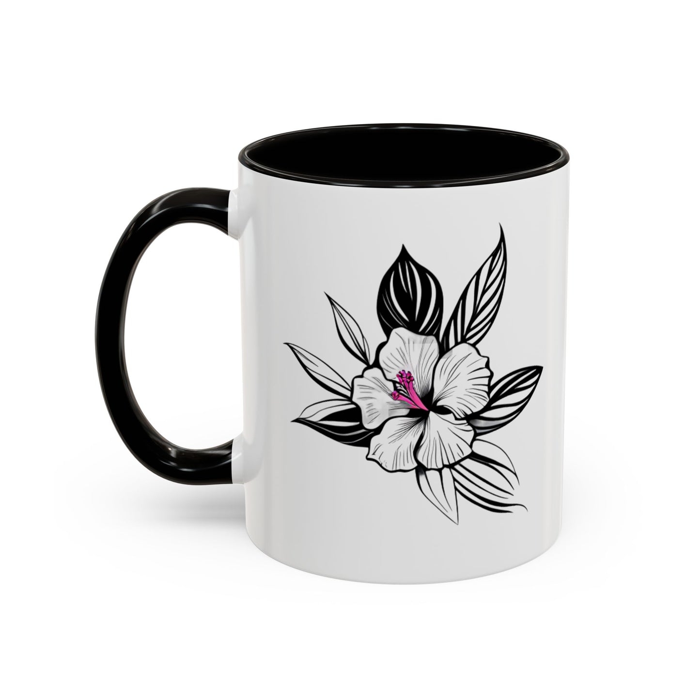 "Elegant Mug: White Orchid - Floral Delicacy for Your Moments", 11oz