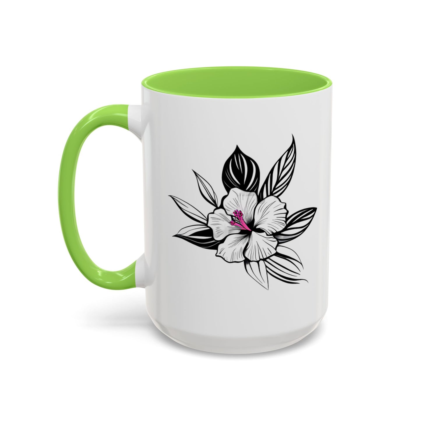 "Elegant Mug: White Orchid - Floral Delicacy for Your Moments", 11oz