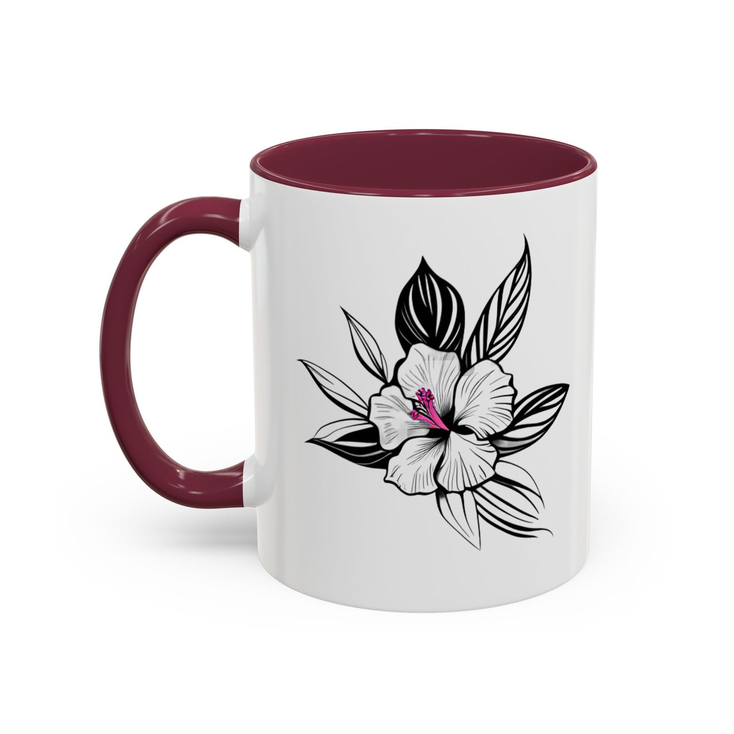 "Elegant Mug: White Orchid - Floral Delicacy for Your Moments", 11oz