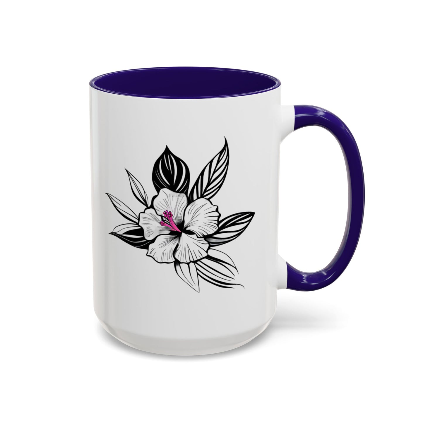 "Elegant Mug: White Orchid - Floral Delicacy for Your Moments", 11oz