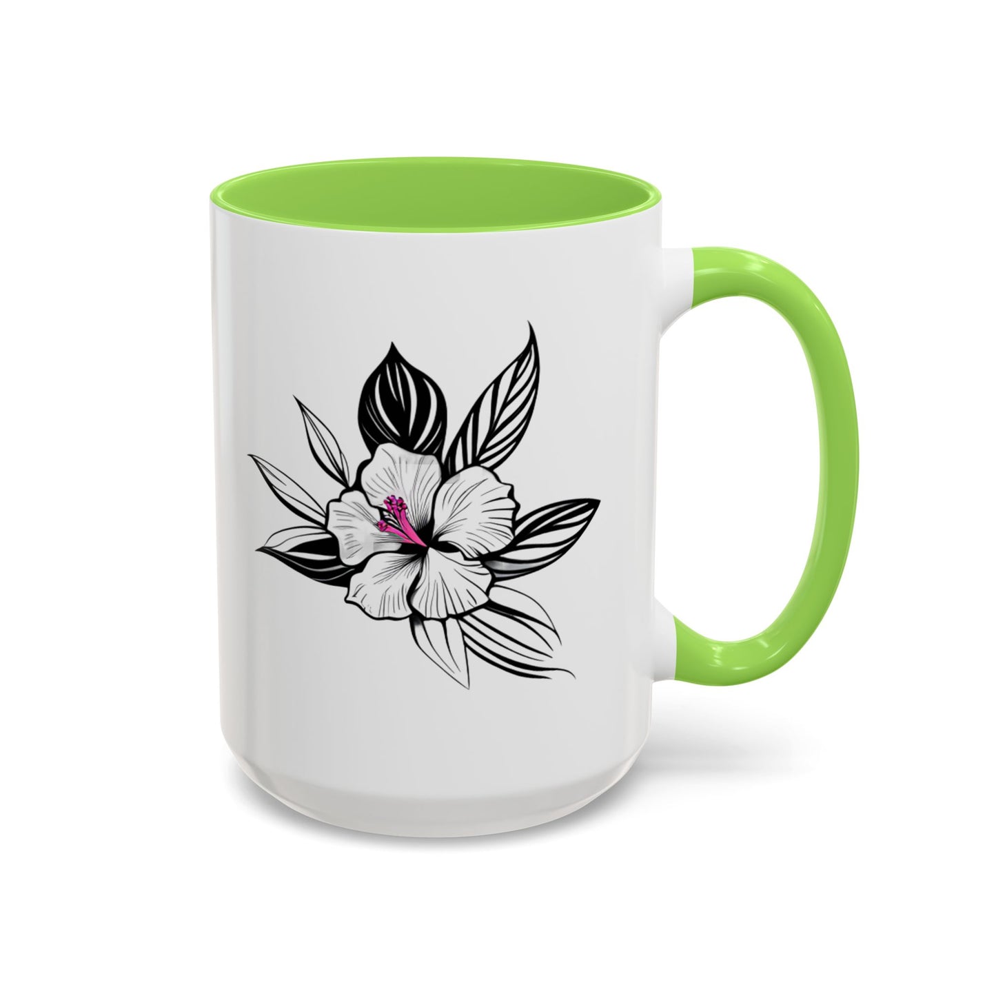 "Elegant Mug: White Orchid - Floral Delicacy for Your Moments", 11oz