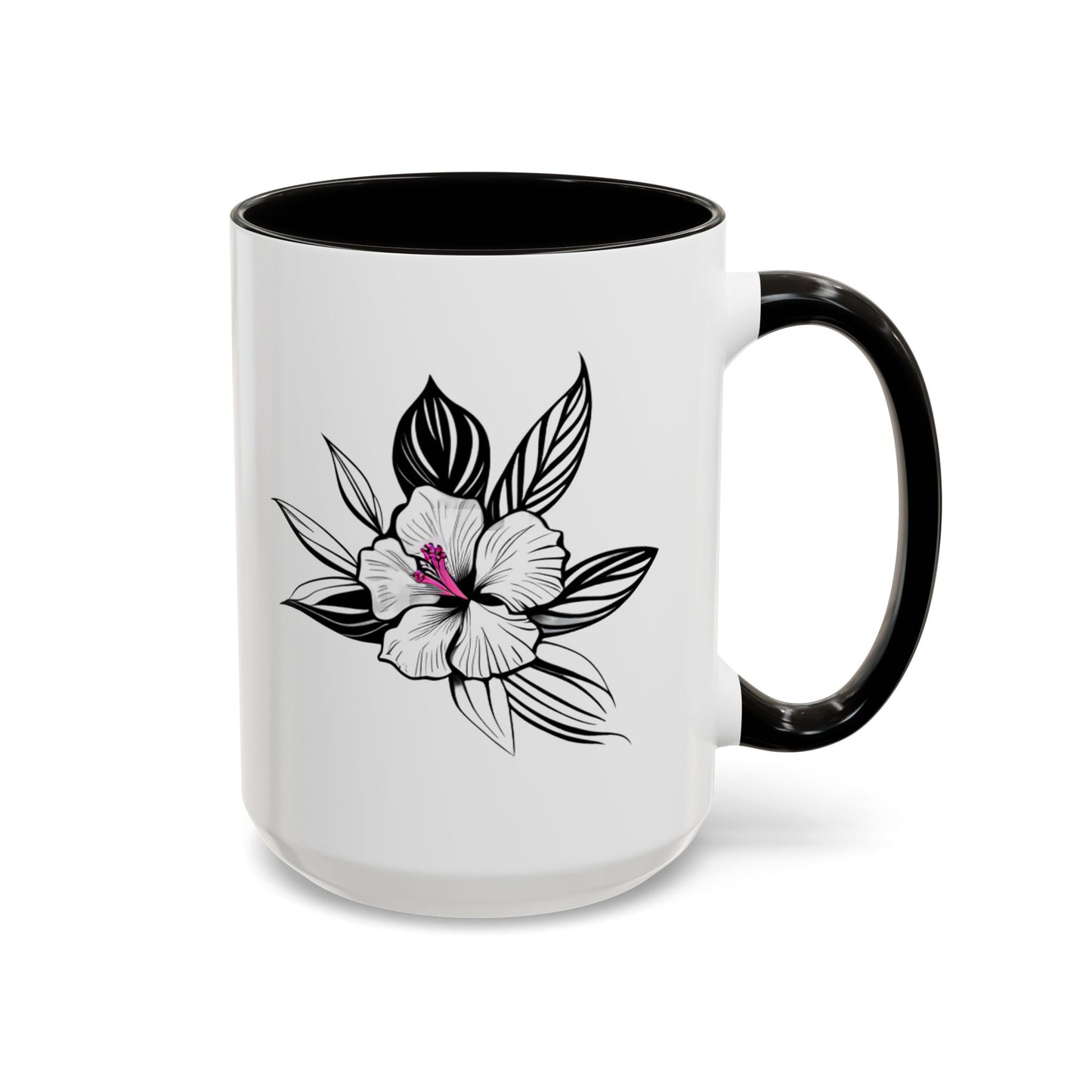 "Elegant Mug: White Orchid - Floral Delicacy for Your Moments", 11oz